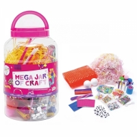 Set creativ de artizanat gigant, Mega Jar of Craft, 16 tipuri de accesorii, multicolor, Grafix R06-0225